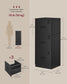 VASAGLE 3-Drawer Vertical Lockable File Cabinet with Drawers – Black