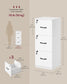 VASAGLE 3-Drawer Vertical Lockable File Cabinet with Drawers – Cloud White