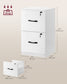 VASAGLE 2 Drawer File Cabinet with Locks, for A4 – Cloud White