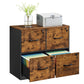 VASAGLE 4 Drawer File Cabinet with Lock, Rustic Brown and Black