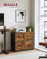 VASAGLE 4 Drawer File Cabinet with Lock, Rustic Brown and Black