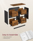 VASAGLE 4 Drawer File Cabinet with Lock, Rustic Brown and Black