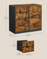 VASAGLE 4 Drawer File Cabinet with Lock, Rustic Brown and Black