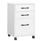 VASAGLE Mobile File Cabinet, 3 Drawers Filing Cabinet with Wheels, Cloud White