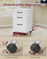 VASAGLE Mobile File Cabinet, 3 Drawers Filing Cabinet with Wheels, Cloud White