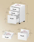 VASAGLE Mobile File Cabinet, 3 Drawers Filing Cabinet with Wheels, Cloud White