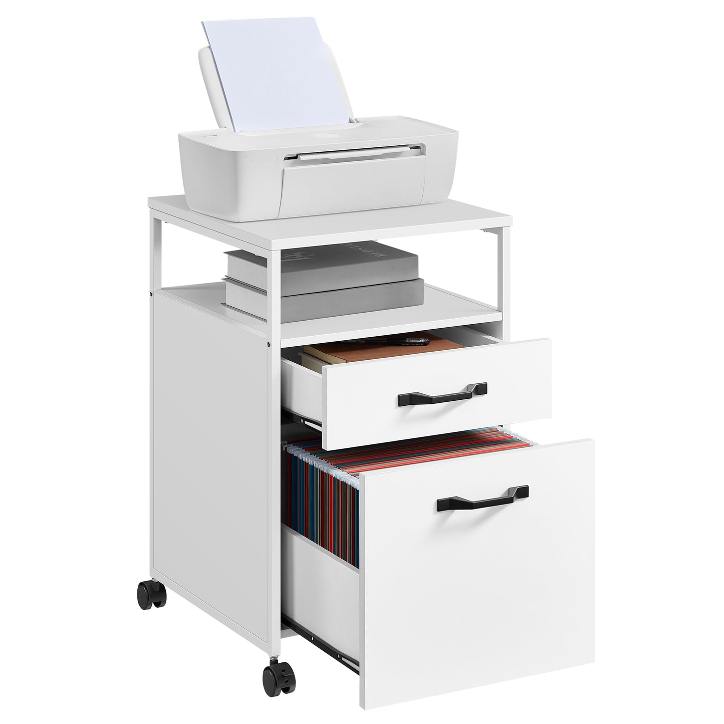 VASAGLE File Cabinet, Mobile Filing Cabinet – Cloud White