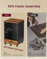 VASAGLE Custos File Cabinet, Mobile Pedestal Filing Cabinet with Wheels, Rustic Brown