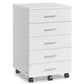 VASAGLE Custos File Cabinet, Mobile Pedestal Filing Cabinet with Wheels, Cloud White