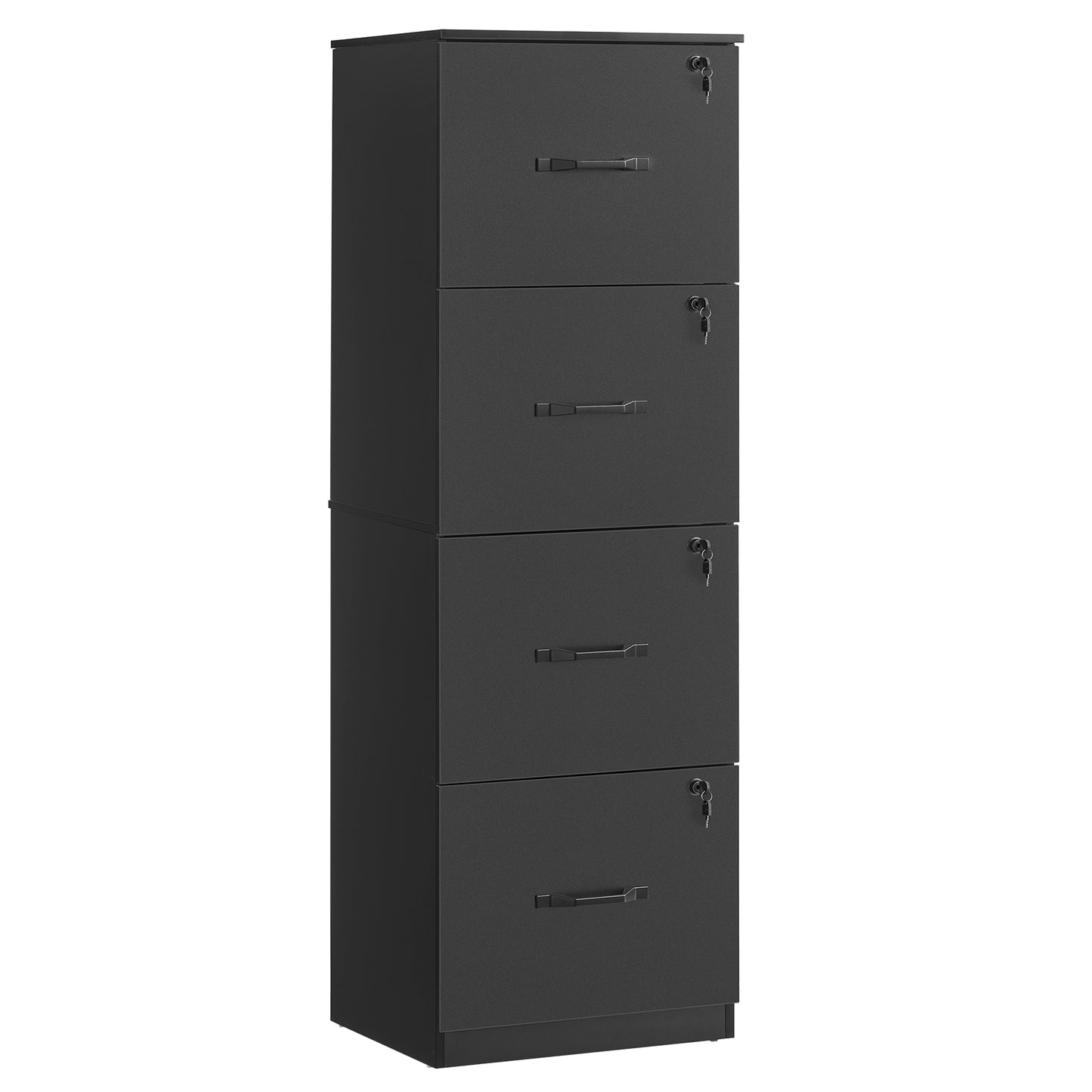 VASAGLE 4-Drawer Vertical File Cabinet, Filing Cabinet for Home Office, Printer Stand – Ink Black