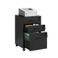 VASAGLE Mobile File Cabinet, 3 Drawers, Lockable, Ink Black