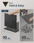 SONGMICSHOME Superfast Toolless Assembly-Cat Litter Box Enclosure for Large Cats – Ebony Black, Somber Walnut