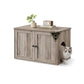 SONGMICS HOME Litter Box Enclosure, Push-Open, Greige