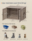 SONGMICS HOME Litter Box Enclosure, Push-Open, Greige
