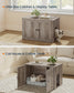 SONGMICS HOME Litter Box Enclosure, Push-Open, Greige