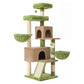 Feandrea Cat Tree, 68.5-in Tall Cat Tower, Multi-Level Condo, Green for Adult Cats Indoor