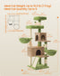 Feandrea Cat Tree, 68.5-in Tall Cat Tower, Multi-Level Condo, Green for Adult Cats Indoor