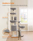 Feandrea Large Cat Tree Tower, 68.5-Inch Tall Cat Condo with Large Perch