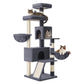 Feandrea Large Cat Tree Tower, 68.5-Inch Tall Cat Condo with Large Perch – Dark Grey