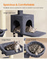 Feandrea Large Cat Tree Tower, 68.5-Inch Tall Cat Condo with Large Perch – Dark Grey