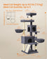 Feandrea Large Cat Tree Tower, 68.5-Inch Tall Cat Condo with Large Perch – Dark Grey