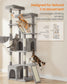 Feandrea 72.6-Inch Tall Cat Tree Tower for Indoor Extra Large Cats – Dove Gray