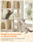 Feandrea 72.6-Inch Tall Cat Tree Tower for Indoor Extra Large Cats – Summer Sand