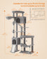 Feandrea Multi-Level Cat Tree for Large Cats – Dove Gray