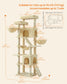 Feandrea Cat Tree with Sisal Scratching Posts – Beige