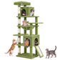 Feandrea Cat Tree, 70.3" Heavy Duty Cat Tower Condo for Indoors – Moss Green