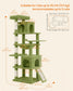 Feandrea Cat Tree, 70.3" Heavy Duty Cat Tower Condo for Indoors – Moss Green