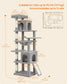 Feandrea Cat Tree, 70.3" Heavy Duty Cat Tower Condo for Indoors – Dove Gray