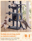 Feandrea Cat Tree, 70.3" Heavy Duty Cat Tower Condo for Indoors – Dark Gray