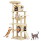 Feandrea Cat Tree, 70.3" Heavy Duty Cat Tower Condo for Indoors, Beige Cat Trees for Large Adult – Summer Sand