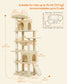 Feandrea Cat Tree, 70.3" Heavy Duty Cat Tower Condo for Indoors, Beige Cat Trees for Large Adult – Summer Sand