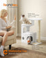 Feandrea Modern Cat Tower with Cushions, Cloud White