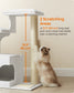 Feandrea Modern Cat Tower with Cushions, Cloud White