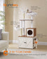 Feandrea Farmhouse Entryway Storage Bench and Blanket Chest White – Rustic White, Honey Brown