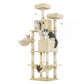 SONGMICS HOME Tall Cat Tree Tower with Sisal Scratching Posts – Beige