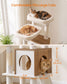 Feandrea Tall Cat Tree, 6-Tier Cat Tower with 2 Condos, 67.3 in Indoor Cat House – Honey Brown