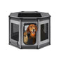 Octagon Dog Playpen XL Dove Gray and Slate Gray