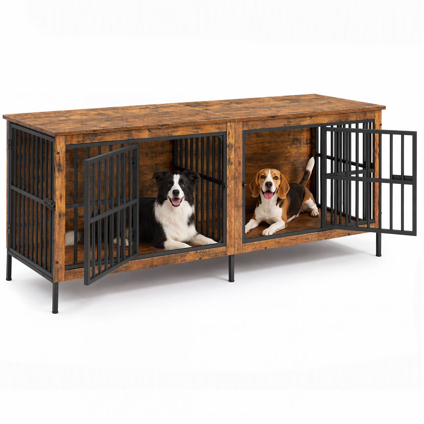 Feandrea 70.9" Dog Crate Furniture – Rustic Brown