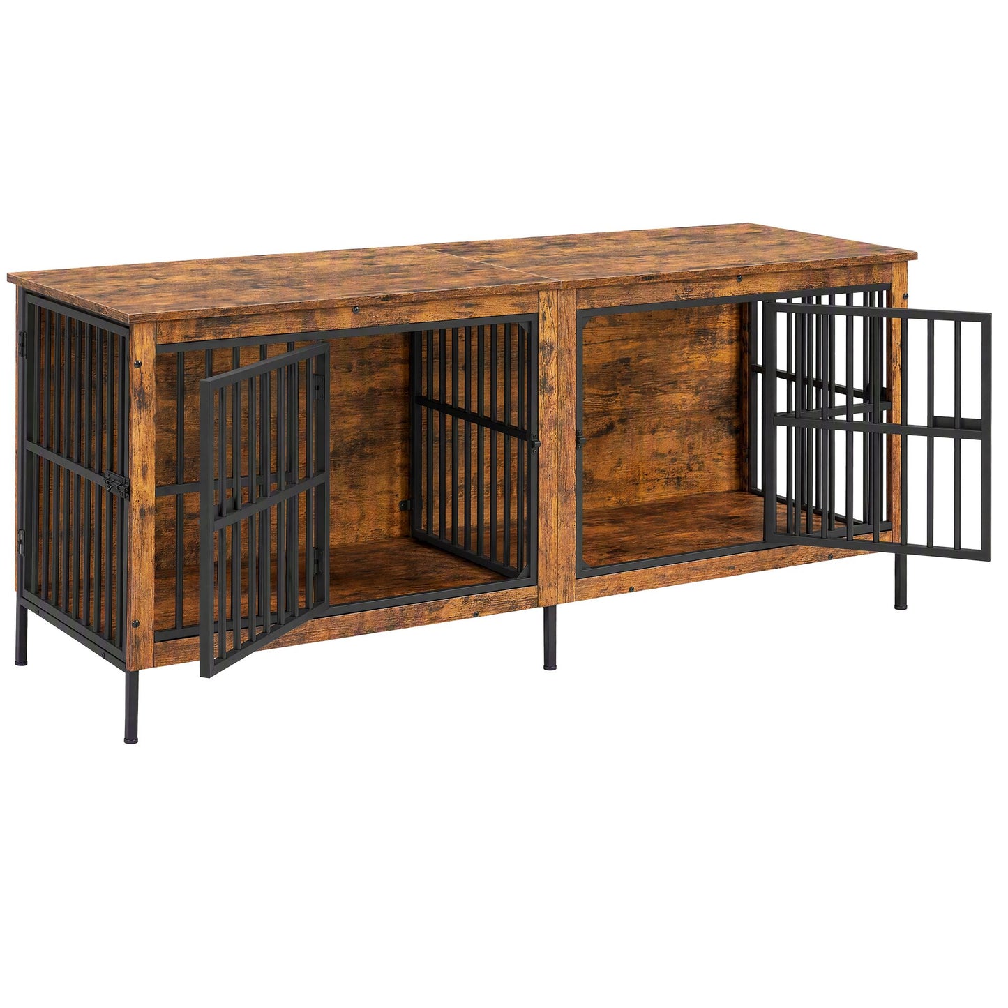 Feandrea 70.9" Dog Crate Furniture – Rustic Brown