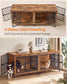 Feandrea 70.9" Dog Crate Furniture – Rustic Brown