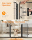 Feandrea 8-Panel Dog Playpen, 67 X 67 X 32 Inch, Matte Black Rust-Resistant Metal Structure