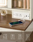 VASAGLE Liry Farmhouse Vanity Desk with Lighted Mirror and Storage – Rustic White, Honey Brown