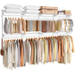 SONGMICS HOME White Adjustable Closet System with 8 Rods and 8 Shelves – Cloud White
