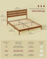 VASAGLE Bed Frame, Wood Platform Bed with Storage Headboard | URMB411K01V1S