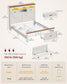 VASAGLE Queen Bed Frame with Storage Headboard