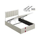 VASAGLE Lift Up Storage Bed Frame Full Size – Cappuccino Beige